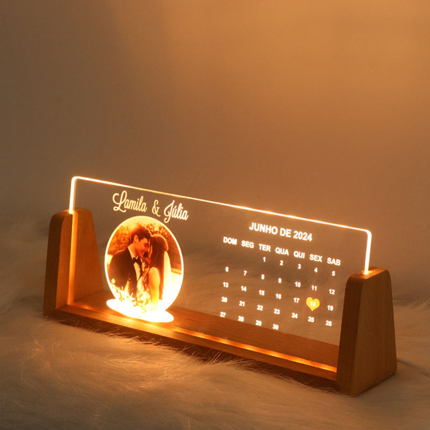 3D U-Shaped Smart LED Room Light – 8-Inch Multicolor Ambient Mood Lamp
