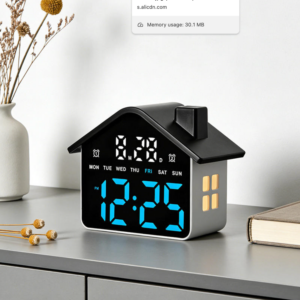 LED Digital Alarm Clock with Ambient Light